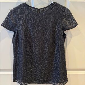 Reiss Navy Lace Women's Blouse Size 4